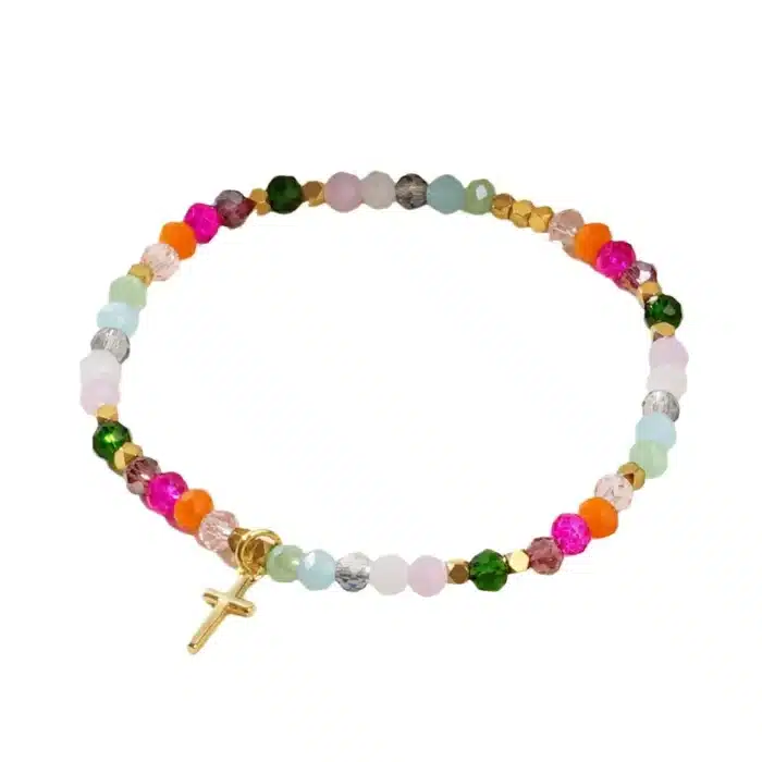 Bracelet multicolore baptême 5