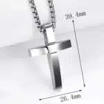 Collier croix à Surface incurvée 5