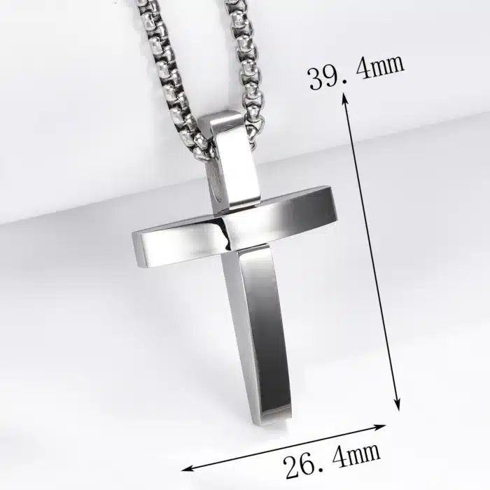 Collier croix à Surface incurvée 5
