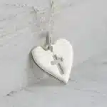 Collier cœur évidé 14