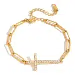 Bracelet classique croix en cristal 1