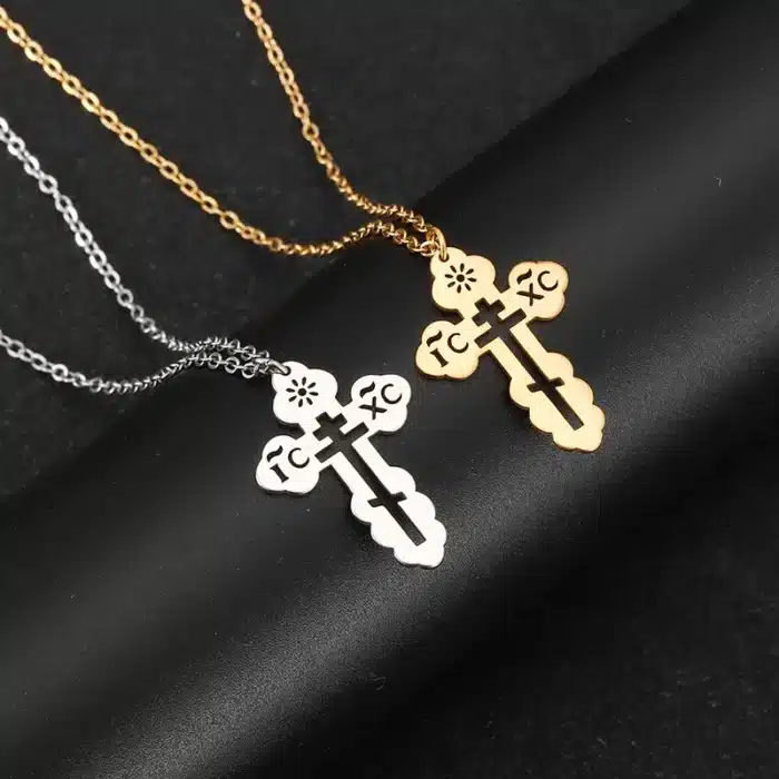 Colliers pendentif croix orthodoxe 3