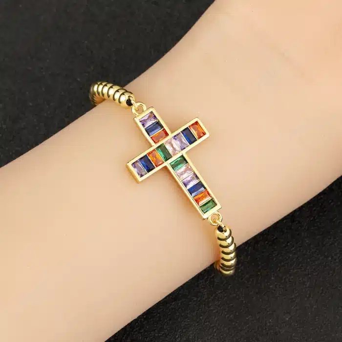 Bracelets croix coloré 4
