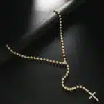 Collier ras du cou croix en strass 5