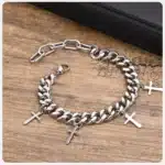Bracelet croix pendantes à maillons 11