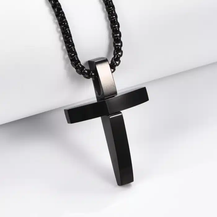 Collier croix à Surface incurvée 4