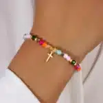 Bracelet multicolore baptême 2