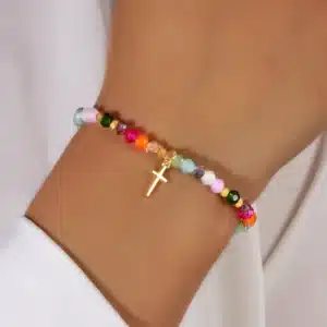 Bracelet multicolore baptême 2