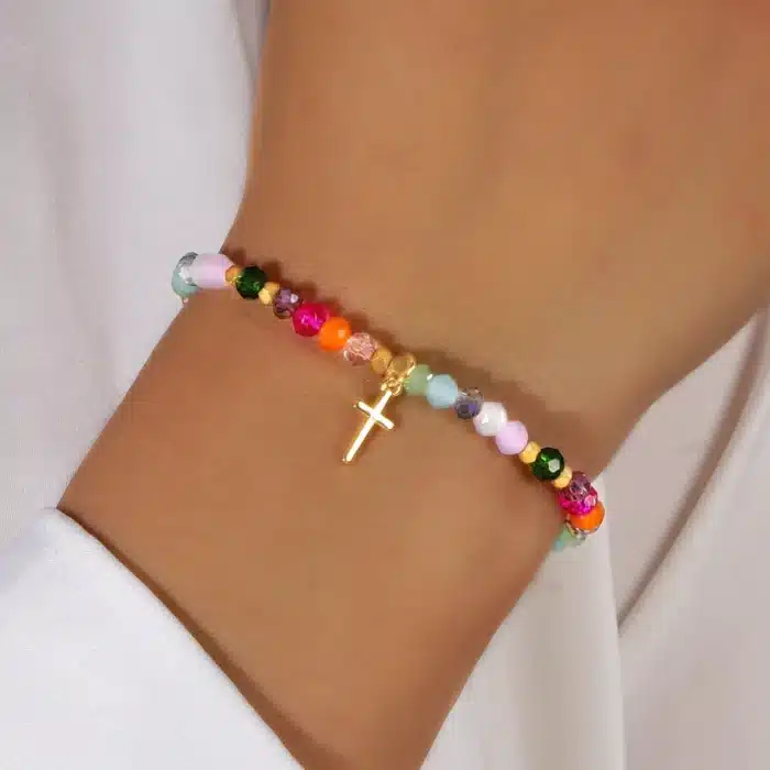 Bracelet multicolore baptême 2