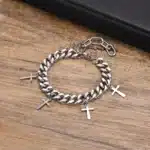 Bracelet croix pendantes à maillons 4