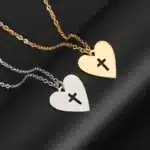 Collier cœur évidé 10