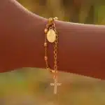 Bracelet chapelet croisé en zircone 2