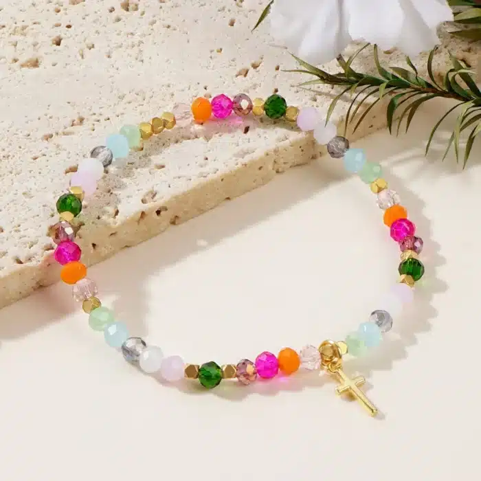 Bracelet multicolore baptême 7