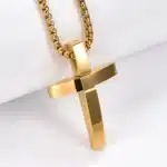 Collier croix à Surface incurvée 2