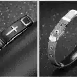 Bracelet croix en maille 17