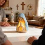 Veilleuse sculpture Vierge Marie 4