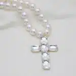 Collier croix en verre 5