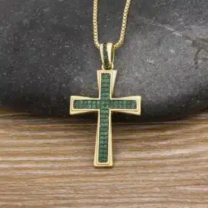 Collier croix en cristal 1