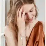 Bracelet chapelet croisé en zircone 11