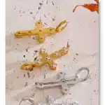 Boucles d'oreilles croix zircon 22