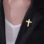 Broche croix catholique 2