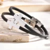 Bracelet croisé en cuir 4