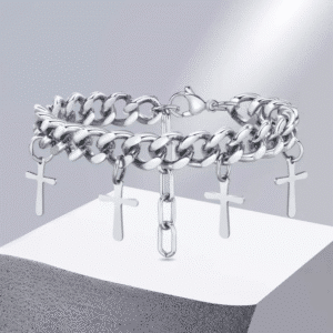 Bracelet croix pendantes