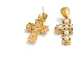Boucles d'oreilles religieuses perles 15