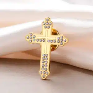 Broche croix catholique 1